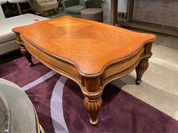 British Colonial Rectangular Raffia Coffee Table (AS IS)