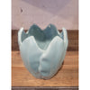 Pale Blue Lotus Shaped Ceramic Vase