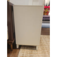 PAIR of Contemporary White Wood Dovetailed 2-Drawer Nightstands