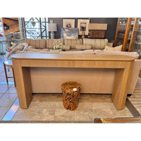 Blonde Wood Console w/ Fluted Legs