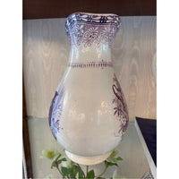Antique Purple Transferware Porcelain Pitcher - colletteconsignment.com