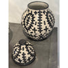 Large Moroccan Stitch Pattern Glazed Ceramic Urn
