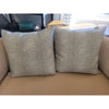 PAIR of Custom Gray & Silver IKAT Square Pillows