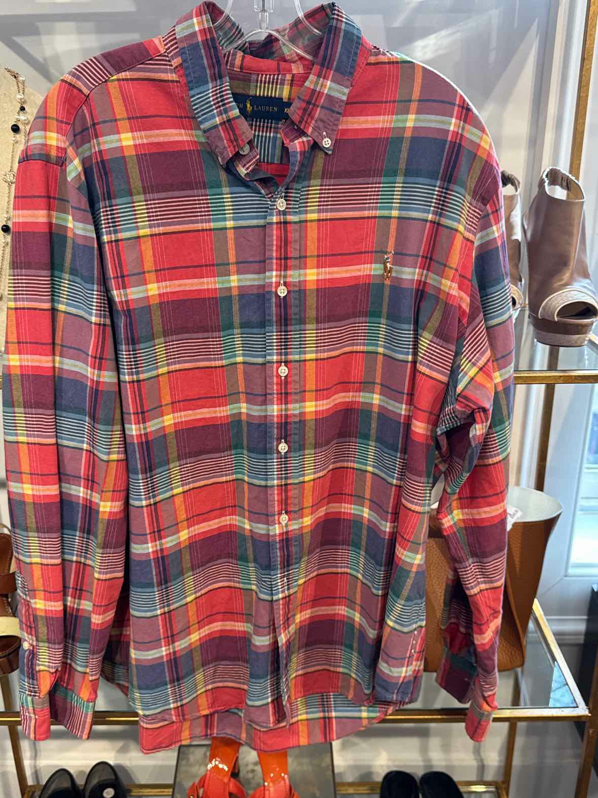 Men's Ralph Lauren Mens Size XL Pink/Multi Shirt