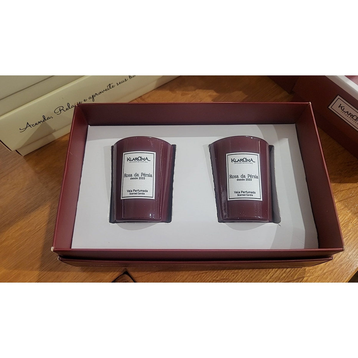 Pair of Rosa da Persia Candles by Klaroma