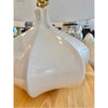 Rana Collection Polished White Ceramic Table Lamp by Visual Comfort w/ Shade