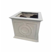 'Odera' Square Reconstituted Stone Planter by Made Goods - AS IS