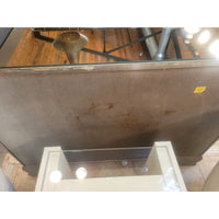 Antique 4-Drawer Platinum Painted Rococo Commode w/ Mirror Glass Top (As Is)