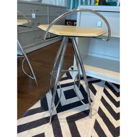 SET of 4 Beige Leather Coco Counter Stools by Cattelan Italia