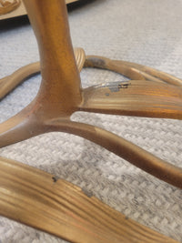 Arthur Court Style Gilded Lily Side Table w/ Glass Top (AS IS)