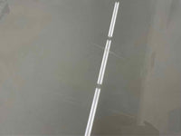 Round White Felt Top Table w/ Glass Top