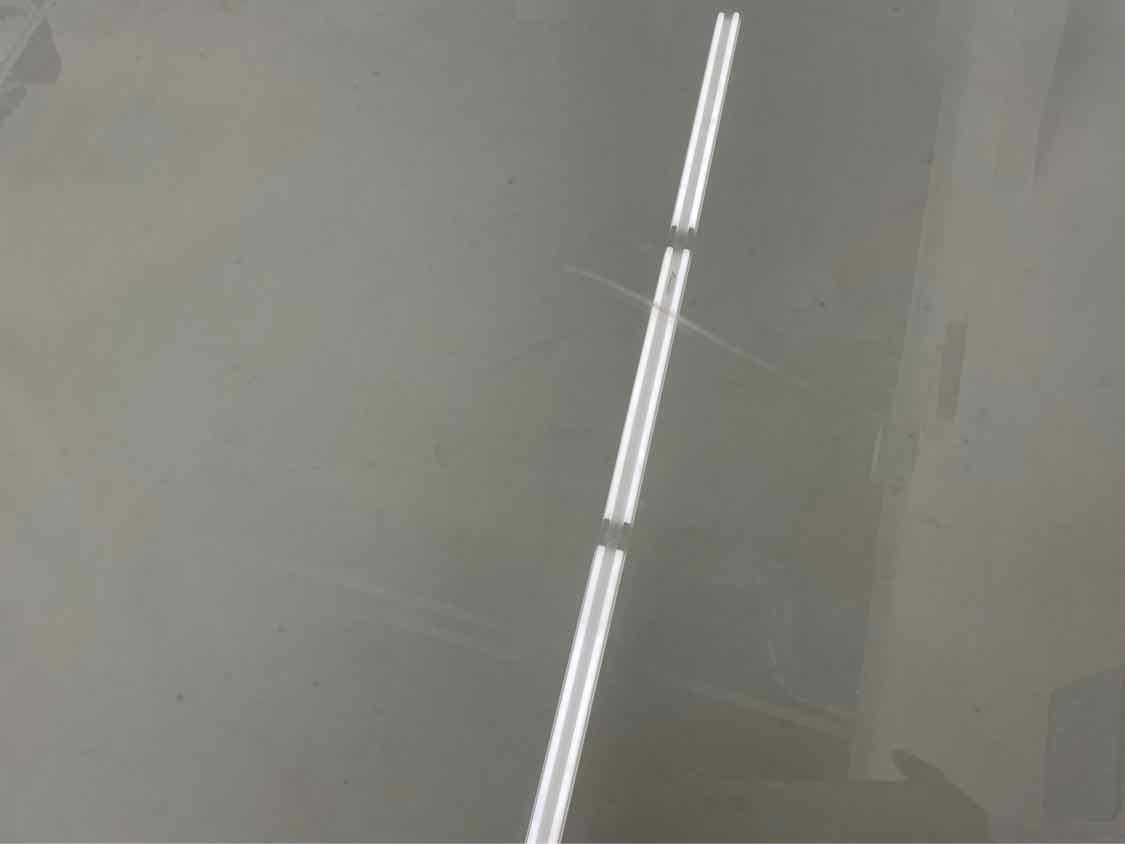 Round White Felt Top Table w/ Glass Top