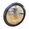 Large Round Wood Mirror