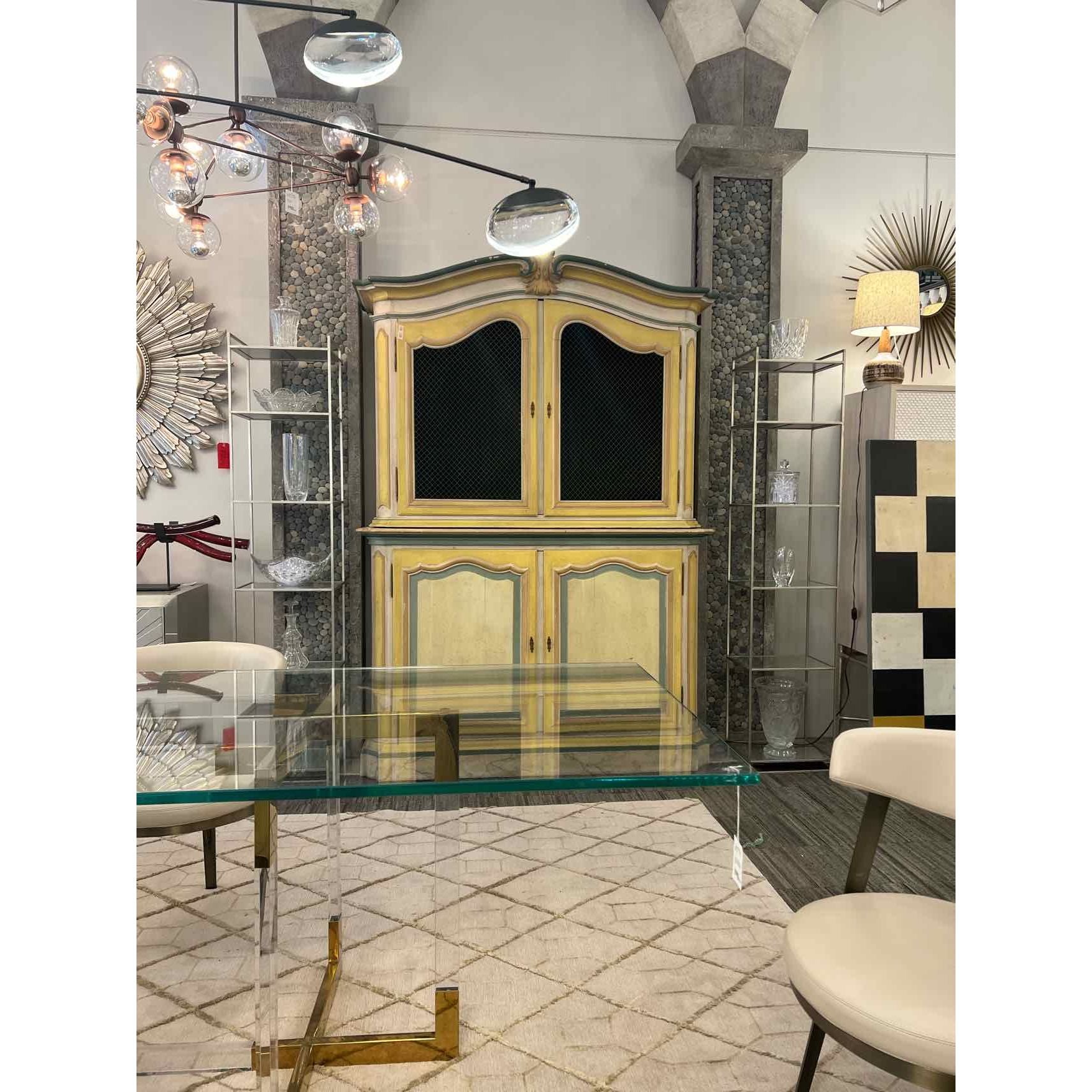 Yellow & Blue French Cabinet