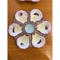 Antique Limoges Oyster Plate, 9" Dia x 1" H