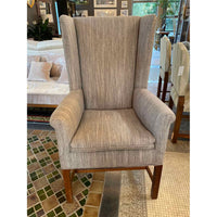 Custom Upholstered Vintage Gray Cashmere Armchair Attrib. to Hickory