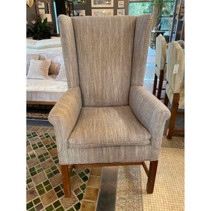 Custom Upholstered Vintage Gray Cashmere Armchair Attrib. to Hickory