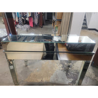 Mirrored Vanity w/ Tabletop Drawers & Folding Mirror (AS IS) - colletteconsignment.com