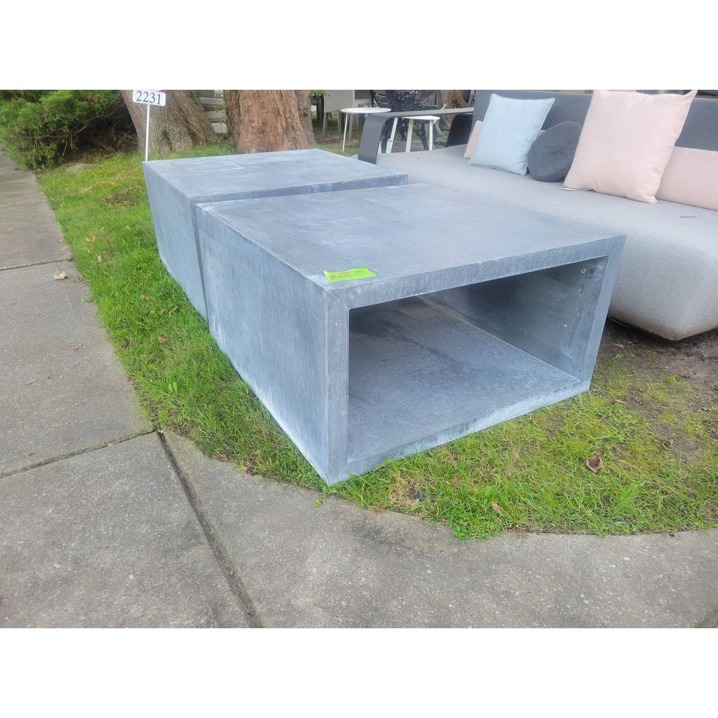 Open Square Metal Coffee Table by Sutherland - AS IS