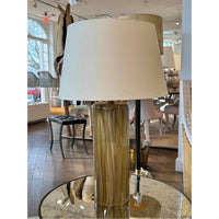 Gray Blown Glass Table Lamp - colletteconsignment.com