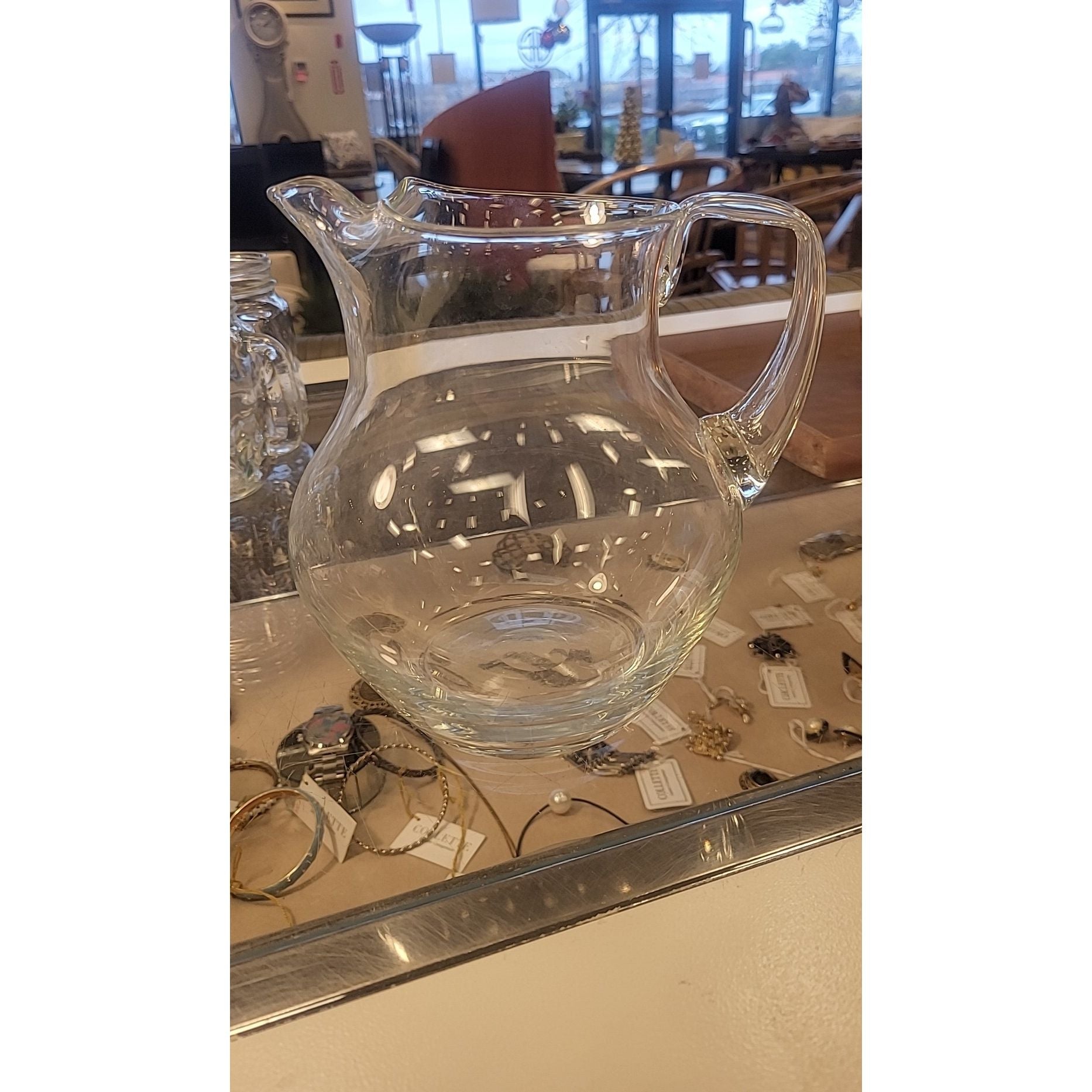 Pinched Glass Pitcher