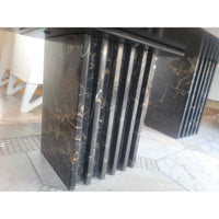SET of 3 Fluted Black Marble Nesting Tables (AS IS)
