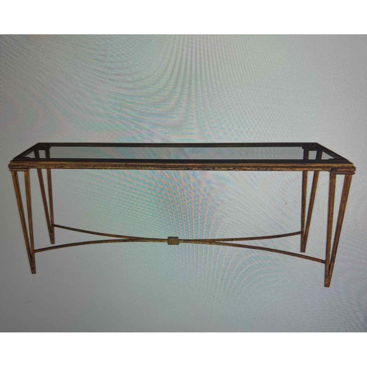 Gilt Iron and Glass Coffee Table by Maison Ramsey