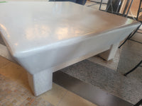 Custom Square White Wood Coffee Table w/ Resin Top