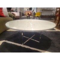 3-ft Round Marble Coffee Table by Fendi Casa