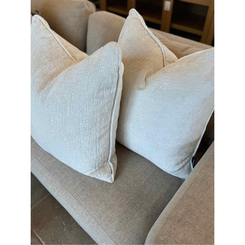 PAIR of White Chenille Pillows