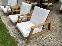 Pair of Outdoor Teak Lounge Chairs
