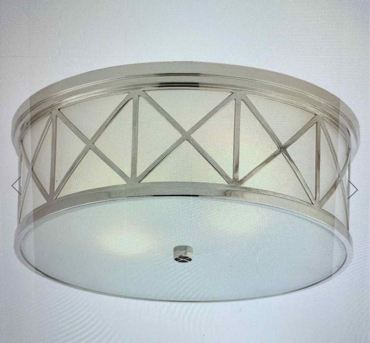 Visual Comfort & Co Montpelier Large Polished Nickel Flush Mount