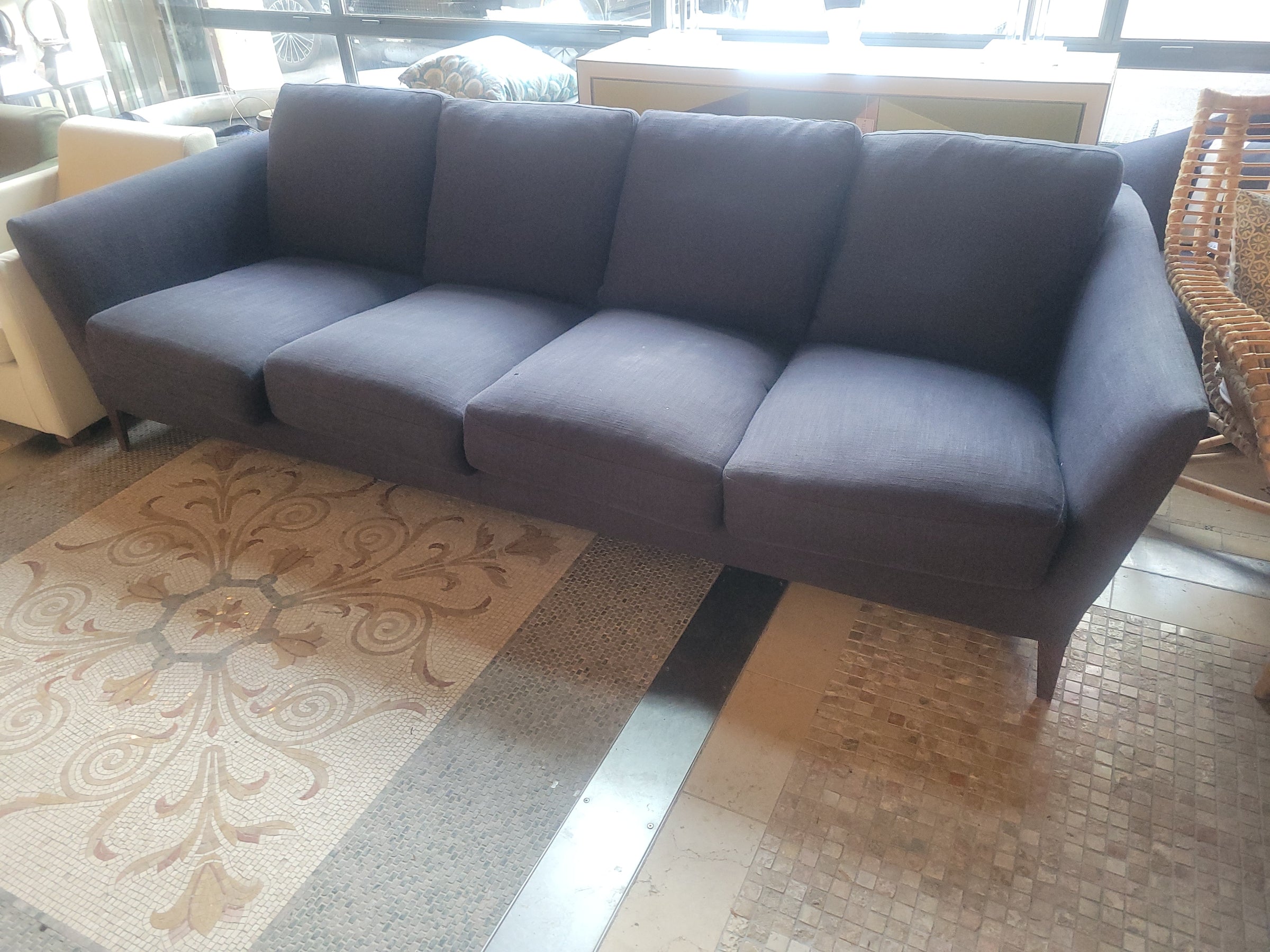 Navy 4-Seat Malacorte Sofa by Antonio Citterio for B&B Italia / Maxalto (AS IS)
