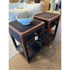 PAIR of 'Branden' Dark Brown Hair-on-Hide Leather Nightstands by Made Goods
