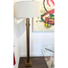 Brass Ring Floor Lamp w/ Beige Shade