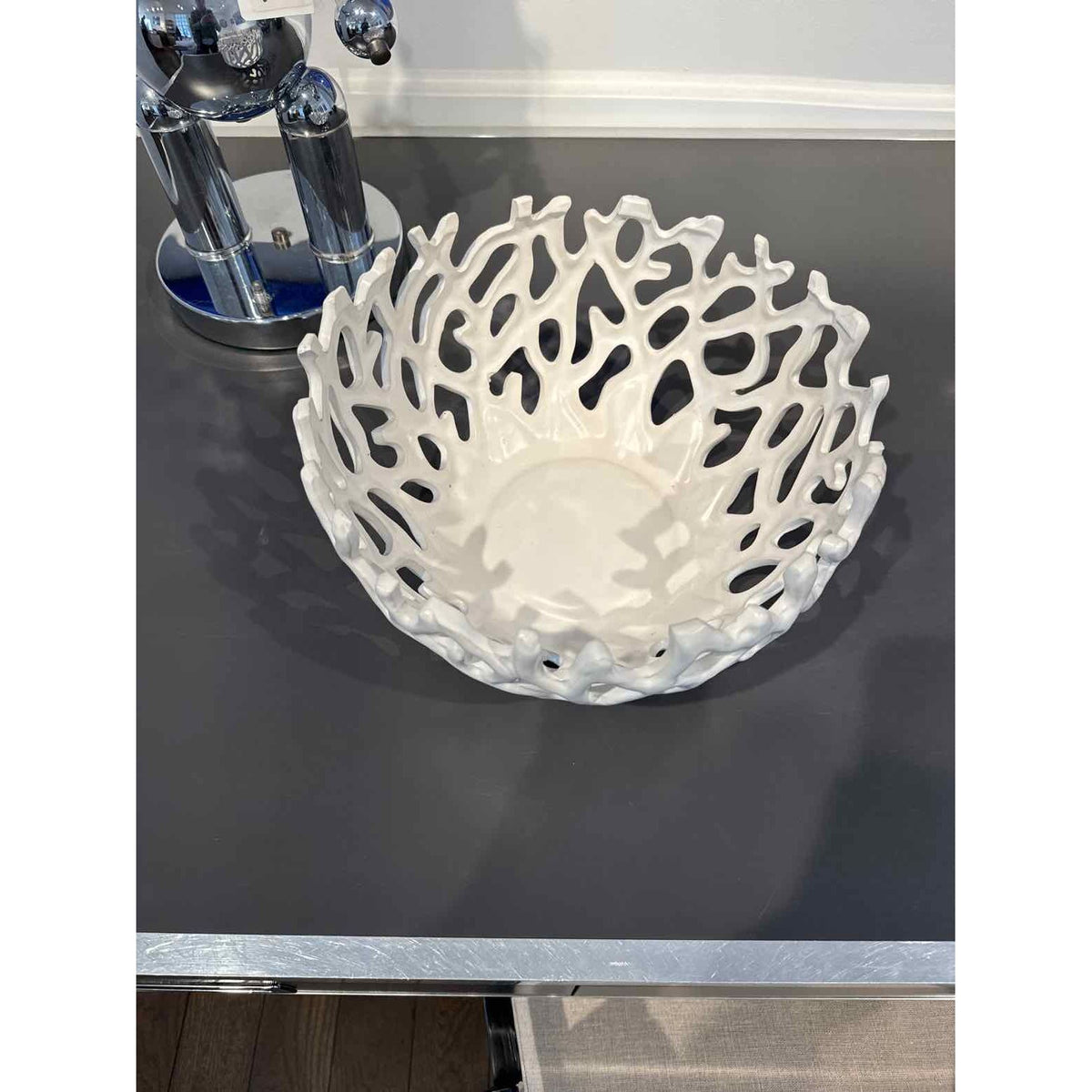 Medium White Coral Bowl As Is