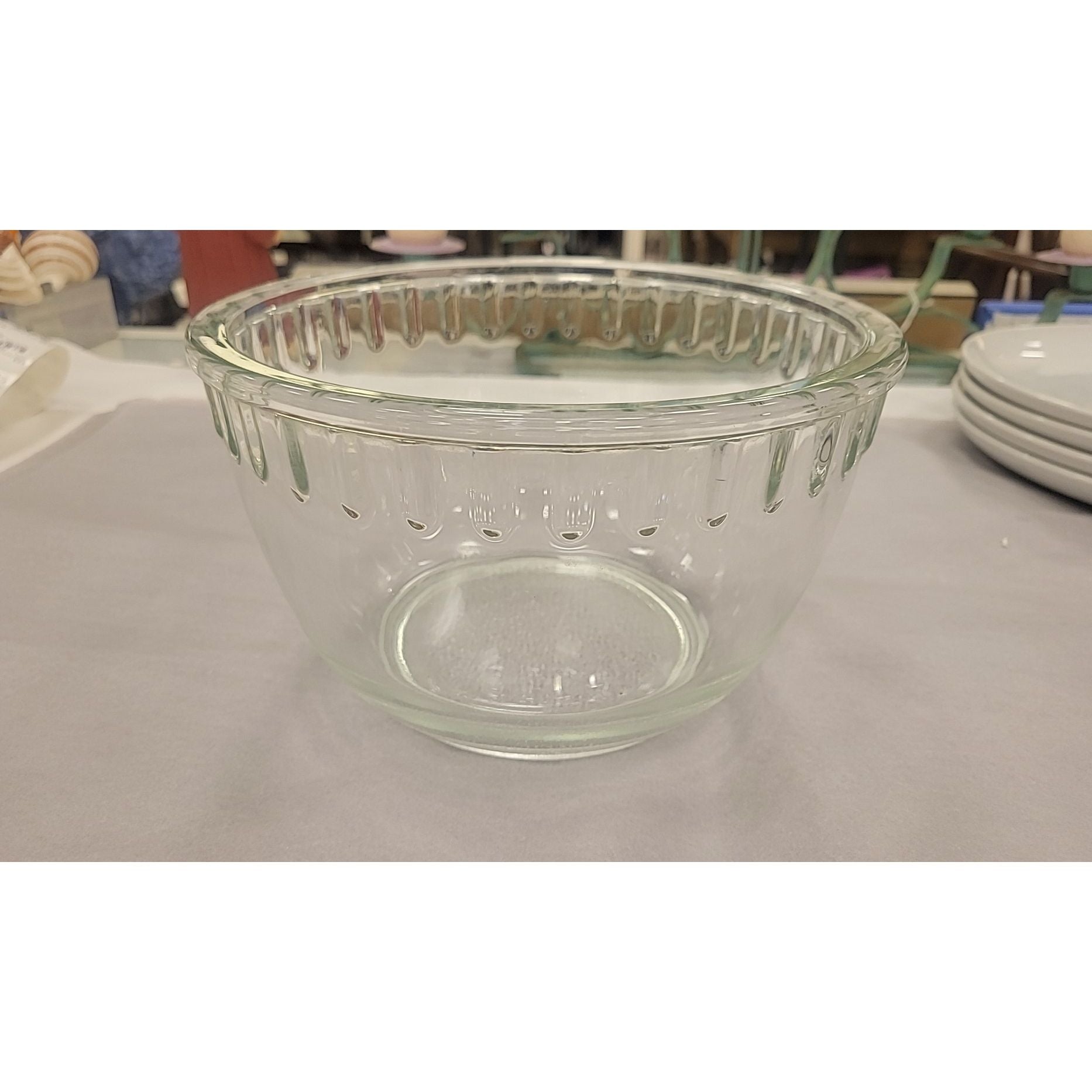 Fluted Edge Glass Bowl