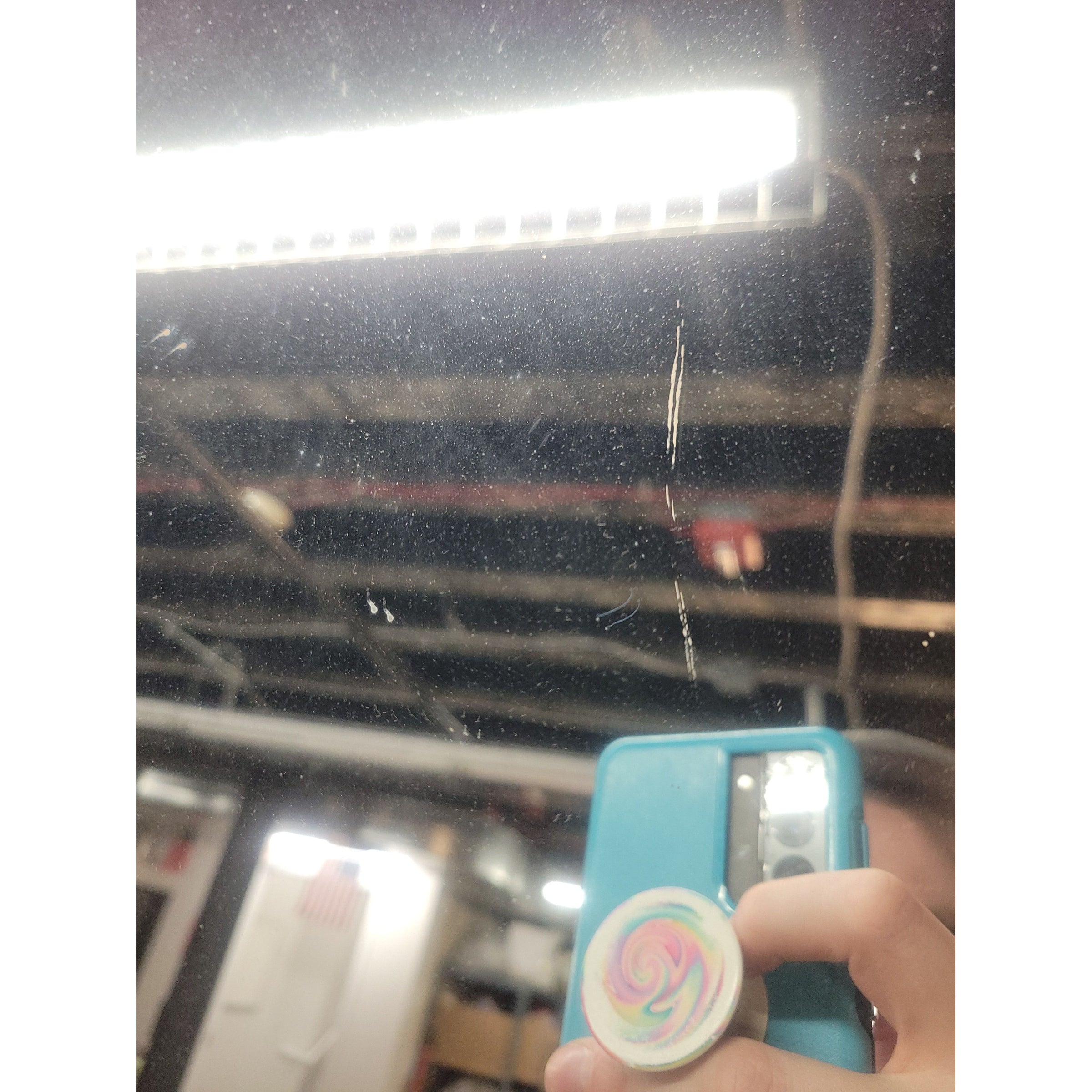 Gold Scrollwork Frame Leaning Mirror w/ Beveled Glass - AS IS