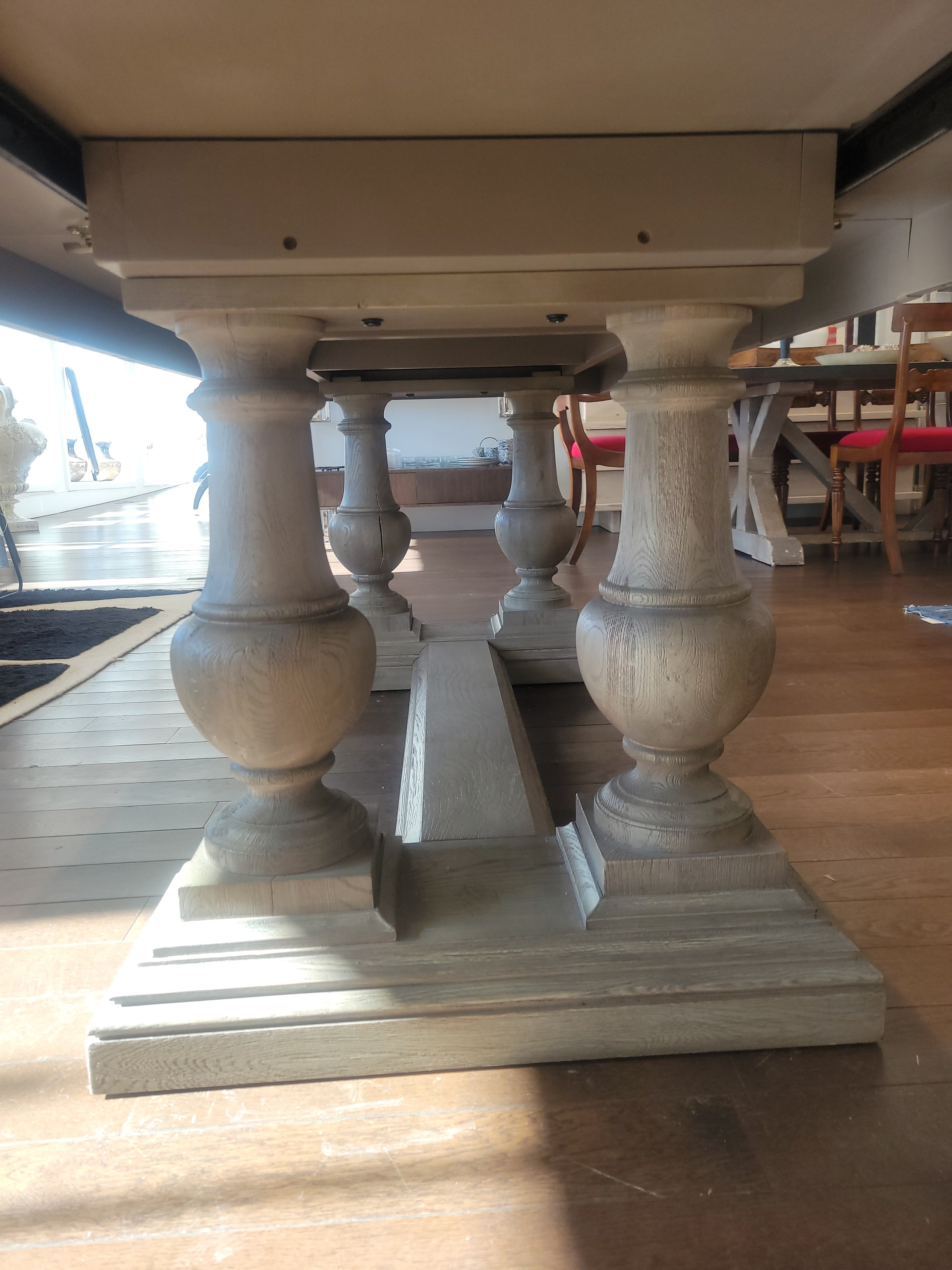 St. James Gray Oak 7-10-ft Rectangular Extension Dining Table w/ 2 Leaves by RH