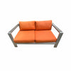 'Shore' Orange Outdoor Aluminum 2-Seat Sofa by Modway