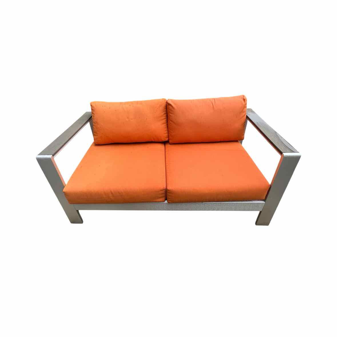 'Shore' Orange Outdoor Aluminum 2-Seat Sofa by Modway