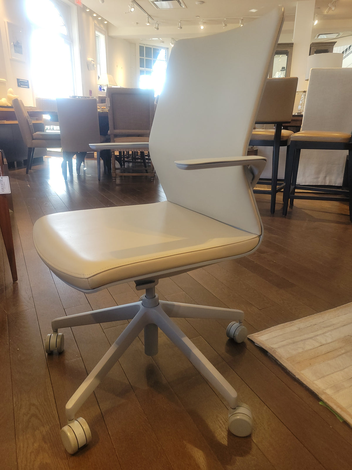 LINQ Gray Rolling Adjustable Desk Chair by Davis Furniture