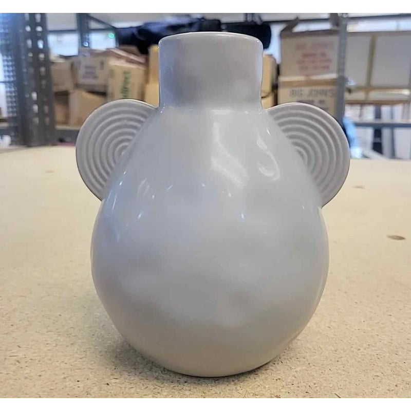 Glazed Gray Ceramic Jug w/ 2 Extensions