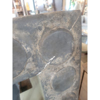 Gray Stone Finish Full Length Hanging Mirror - AS IS