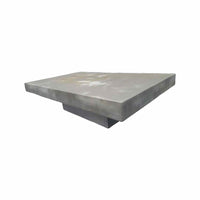 Rectangular Cement Pedestal Coffee Table - AS IS