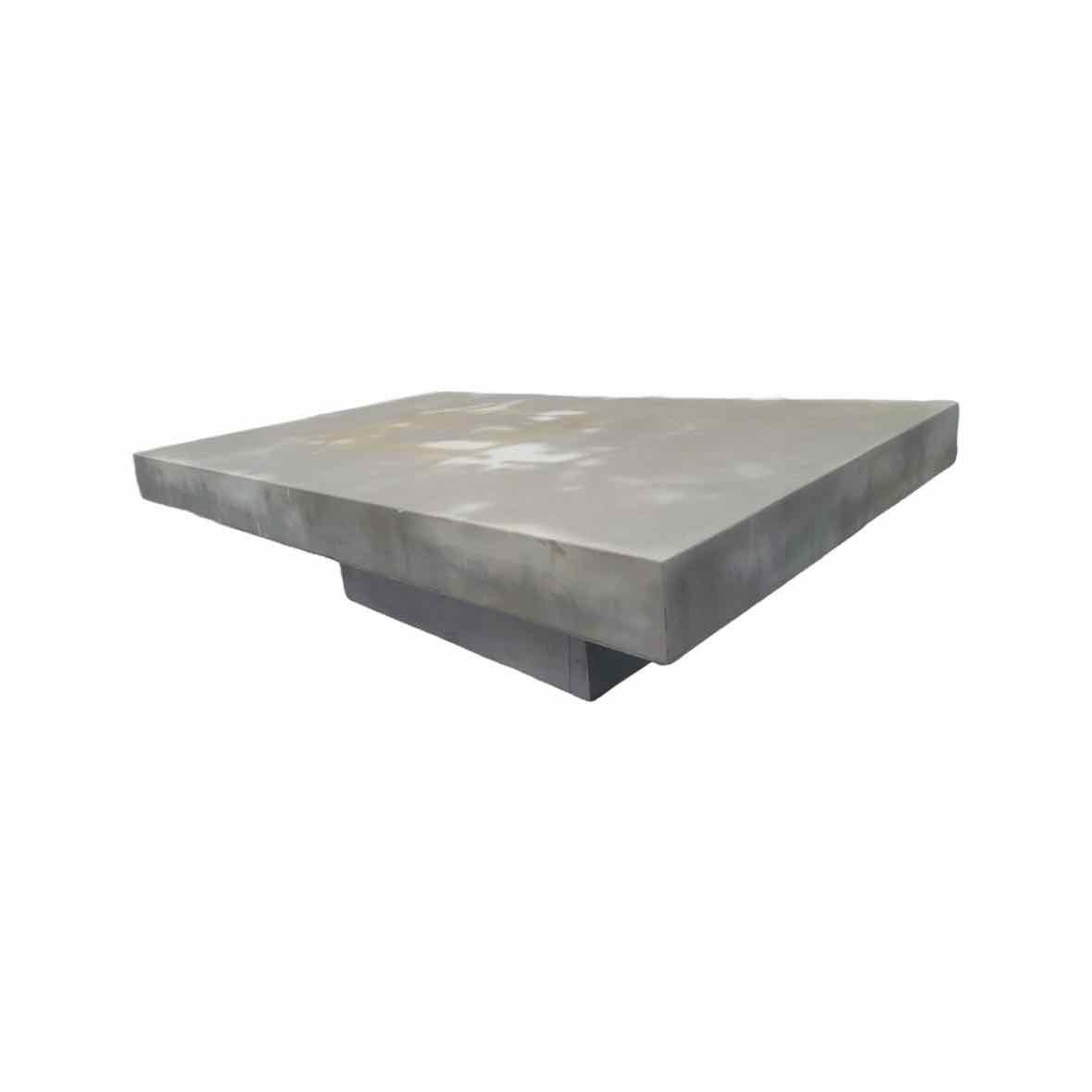 Rectangular Cement Pedestal Coffee Table - AS IS
