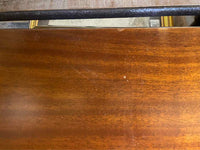 Vintage Dark Wood Buffet w/ Brass Pulls (AS IS)