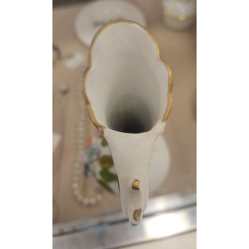 Raised Floral Porcelain Bud Vase