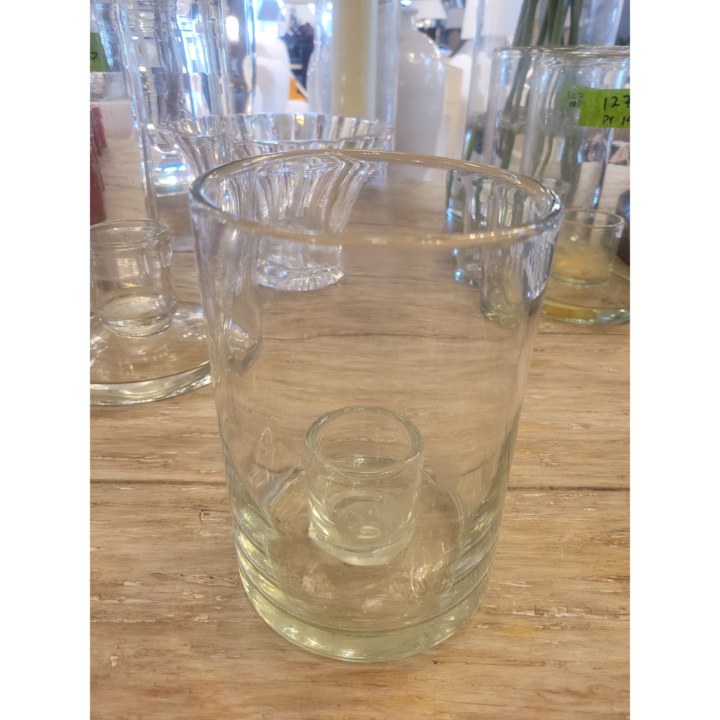Sm Glass Candle Holder