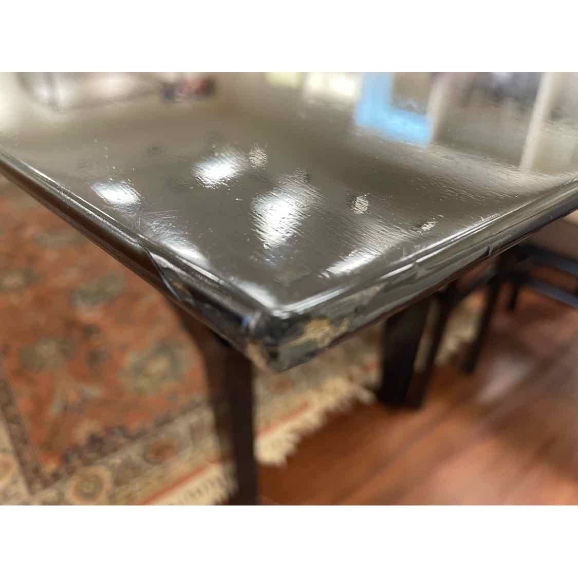 10-ft Hexagonal Black Lacquer Dining Table (AS IS)